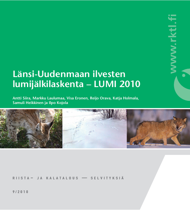 Ilvesten lumijälkilaskennan raportti 2010
