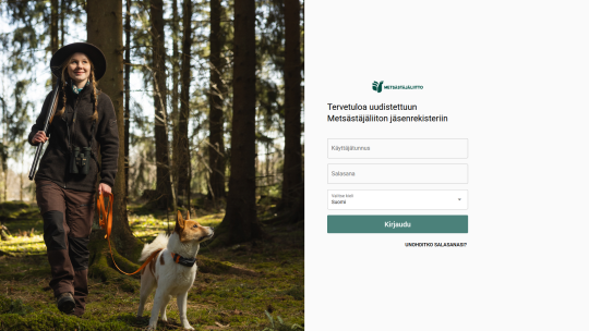 Kuva aloitusnäkymästä. 