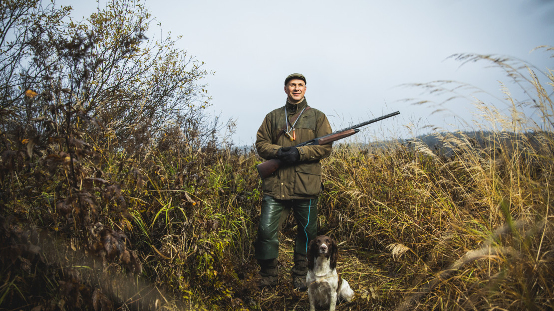 Hunting with a dog