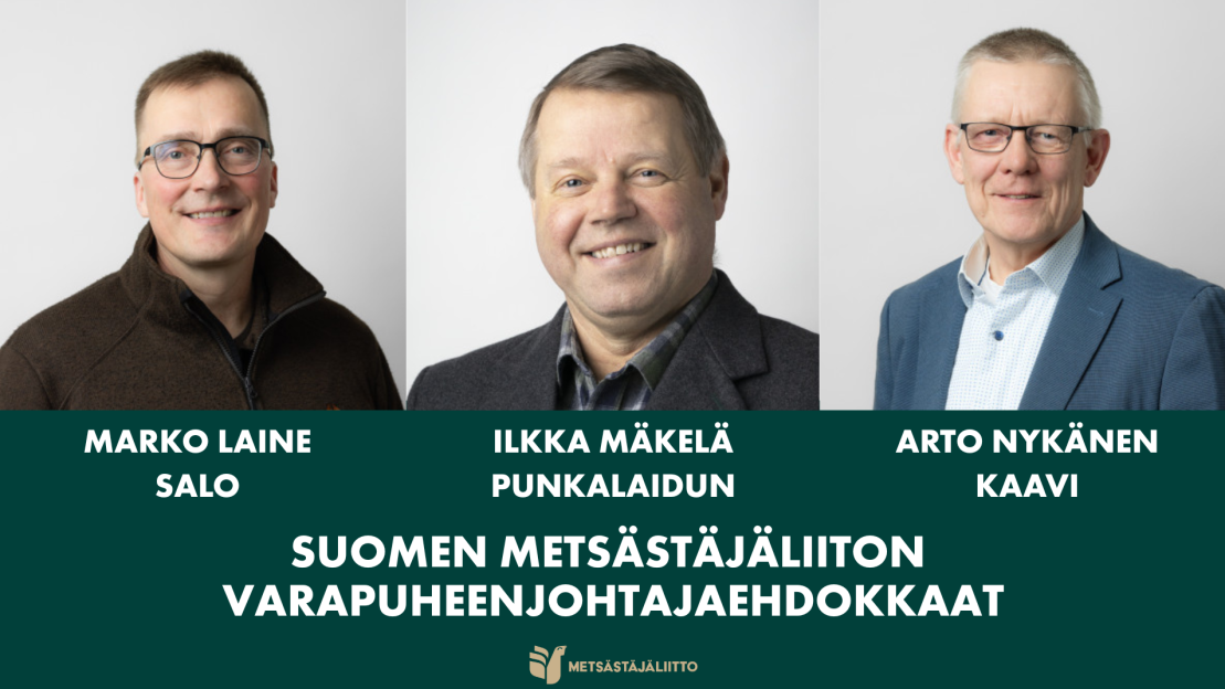 Ehdokkaat Marko Laine, Ilkka Mäkelä ja Arto Nykänen