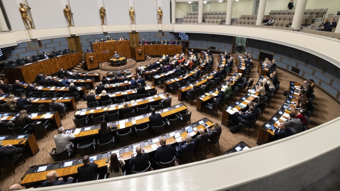 Eduskunnan istuntosali. Kuva: Hanne Salonen / Eduskunta