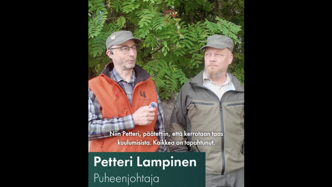 Jaakko Silpola ja Petteri Lampinen videotervehdys 2026.