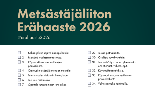 Ote erähaaste-lomakkeesta