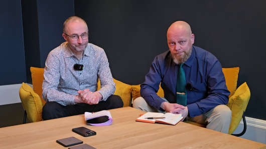 Toiminnanjohtaja Jaakko Silpola ja puheenjohtaja Petteri Lampinen