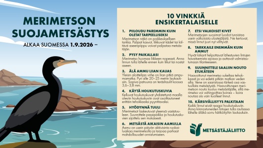 merimetson suojametsästys -grafiikka