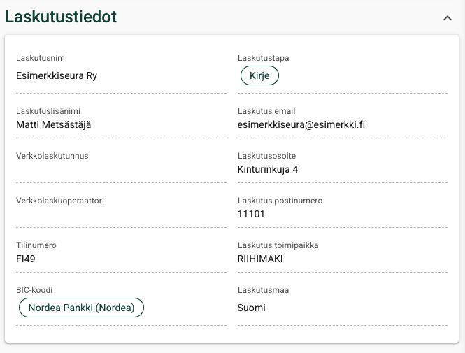 laskutustiedot