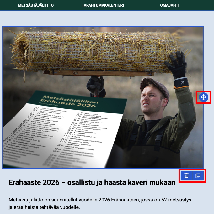 poista ja kopioi